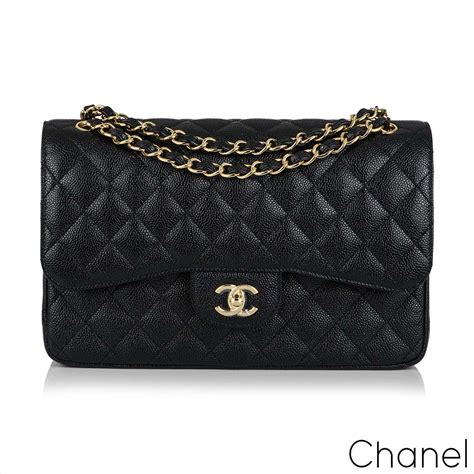 chanel black caviar double flap bag|Chanel Classic Double Flap Quilted Caviar Gold.